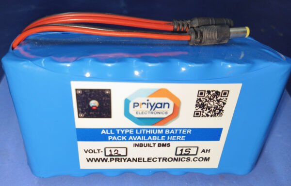 12V 15AH Rechargeable Lithium-Ion Battery – Compact, Lightweight & High Performance for Electronics, DIY, and Backup Power Applications - Image 4