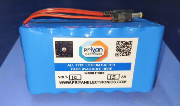 12V 15AH Rechargeable Lithium-Ion Battery – Compact, Lightweight & High Performance for Electronics, DIY, and Backup Power Applications - Image 5