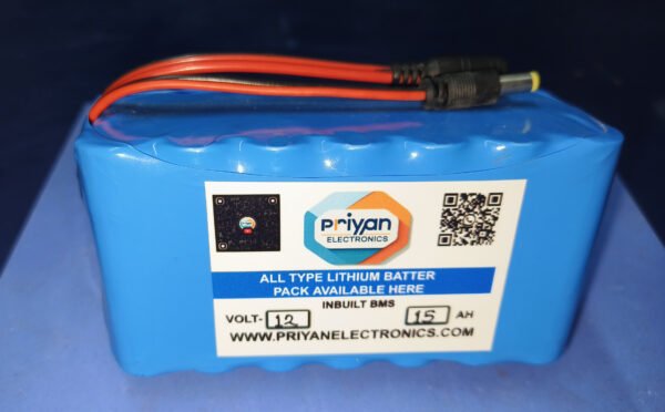 12V 15AH Rechargeable Lithium-Ion Battery – Compact, Lightweight & High Performance for Electronics, DIY, and Backup Power Applications - Image 7