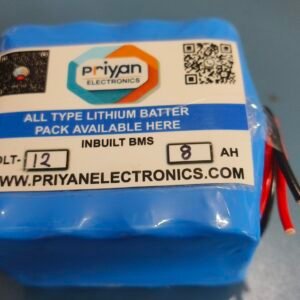 12V 8Ah Lithium Rechargeable Battery – Lightweight, High-Performance Power Solution for Electronics, Solar, and Backup Systems