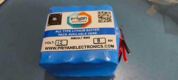 12V 8Ah Lithium Rechargeable Battery – Lightweight, High-Performance Power Solution for Electronics, Solar, and Backup Systems