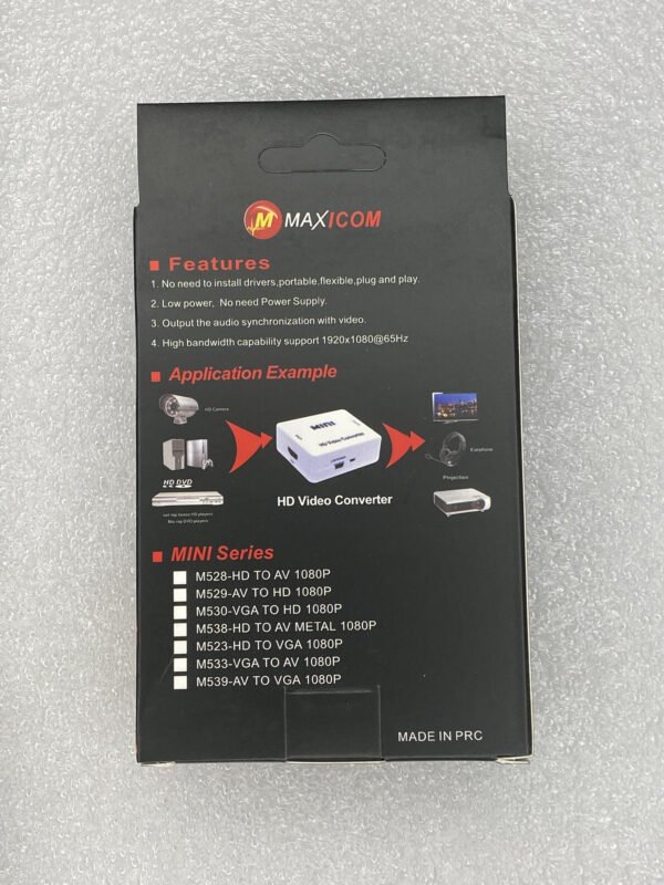 HDMI to AV Converter | HDMI Input to RCA Output Adapter | Full HD 1080P | Compatible with TV, Monitor, DVD, PS3, Xbox, Projector | Plug & Play – USB Powered - Image 2