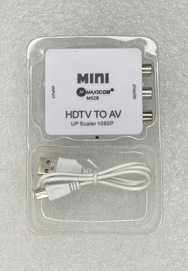 HDMI to AV Converter | HDMI Input to RCA Output Adapter | Full HD 1080P | Compatible with TV, Monitor, DVD, PS3, Xbox, Projector | Plug & Play – USB Powered - Image 4