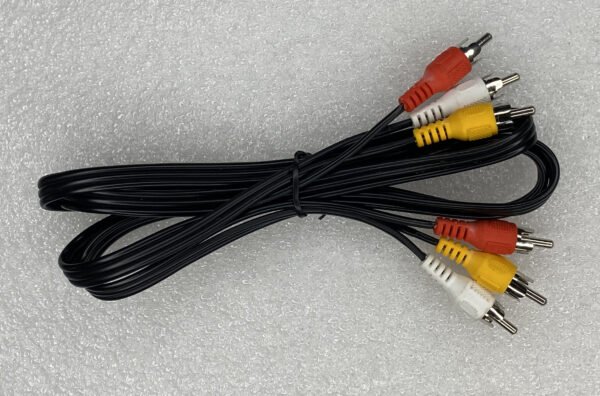 AV 3RCA to 3RCA Cable – 3 Male to 3 Male Audio Video Composite Cord for TV, DVD, Set-Top Box, and Home Theater (High Quality, 1.5M/5FT) - Image 2