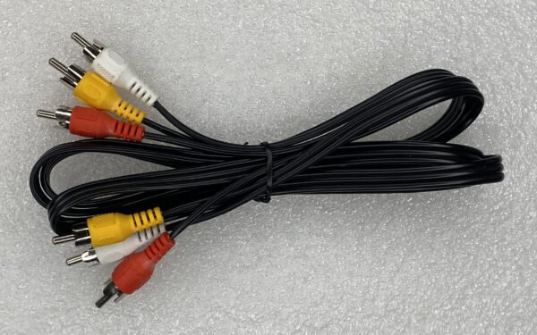 AV 3RCA to 3RCA Cable – 3 Male to 3 Male Audio Video Composite Cord for TV, DVD, Set-Top Box, and Home Theater (High Quality, 1.5M/5FT)