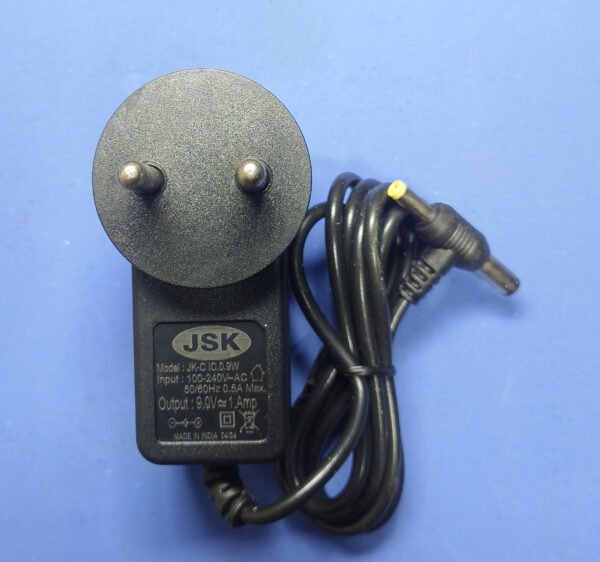 9V 1A Power Adapter, 2-Pin Plug, AC to DC Converter Charger, Compatible with Electronic Devices & DIY Projects
