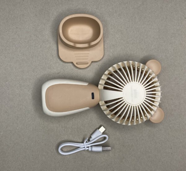 FLARO FL-303HFDC Portable Mini Fan – Compact, Rechargeable, and Ultra-Quiet Cooling Solution for Home, Office, and Travel - Image 3