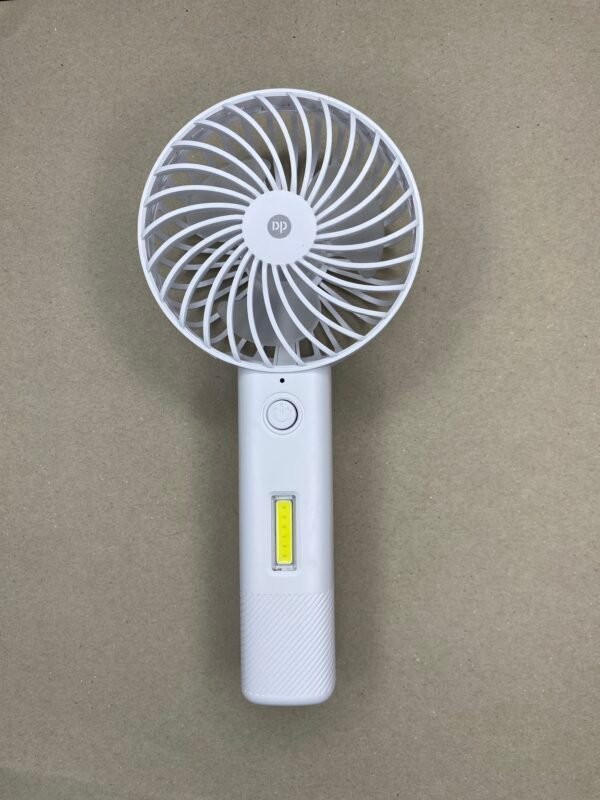 DP 7634 AC/DC Portable Rechargeable Fan – Dual Power Operation, LED Light, Adjustable Speed, Ideal for Home, Office, and Outdoor Use - Image 3