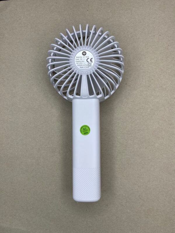 DP 7634 AC/DC Portable Rechargeable Fan – Dual Power Operation, LED Light, Adjustable Speed, Ideal for Home, Office, and Outdoor Use - Image 4